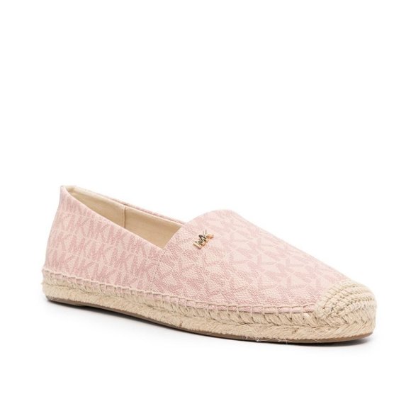 New MICHAEL MICHAEL KORS Kendrick Monogram Linen Espadrilles Flats - Picture 1 of 7